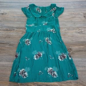 American Eagle Outfitters Teal Floral Dress